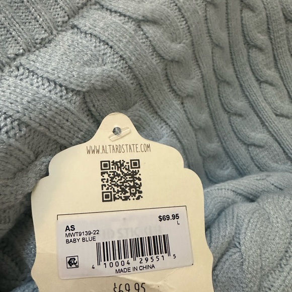 altard state robins egg blue sweater - Picture 3 of 3